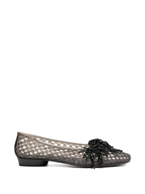 HEAVENLY JELLY beaded tassel ballet flats