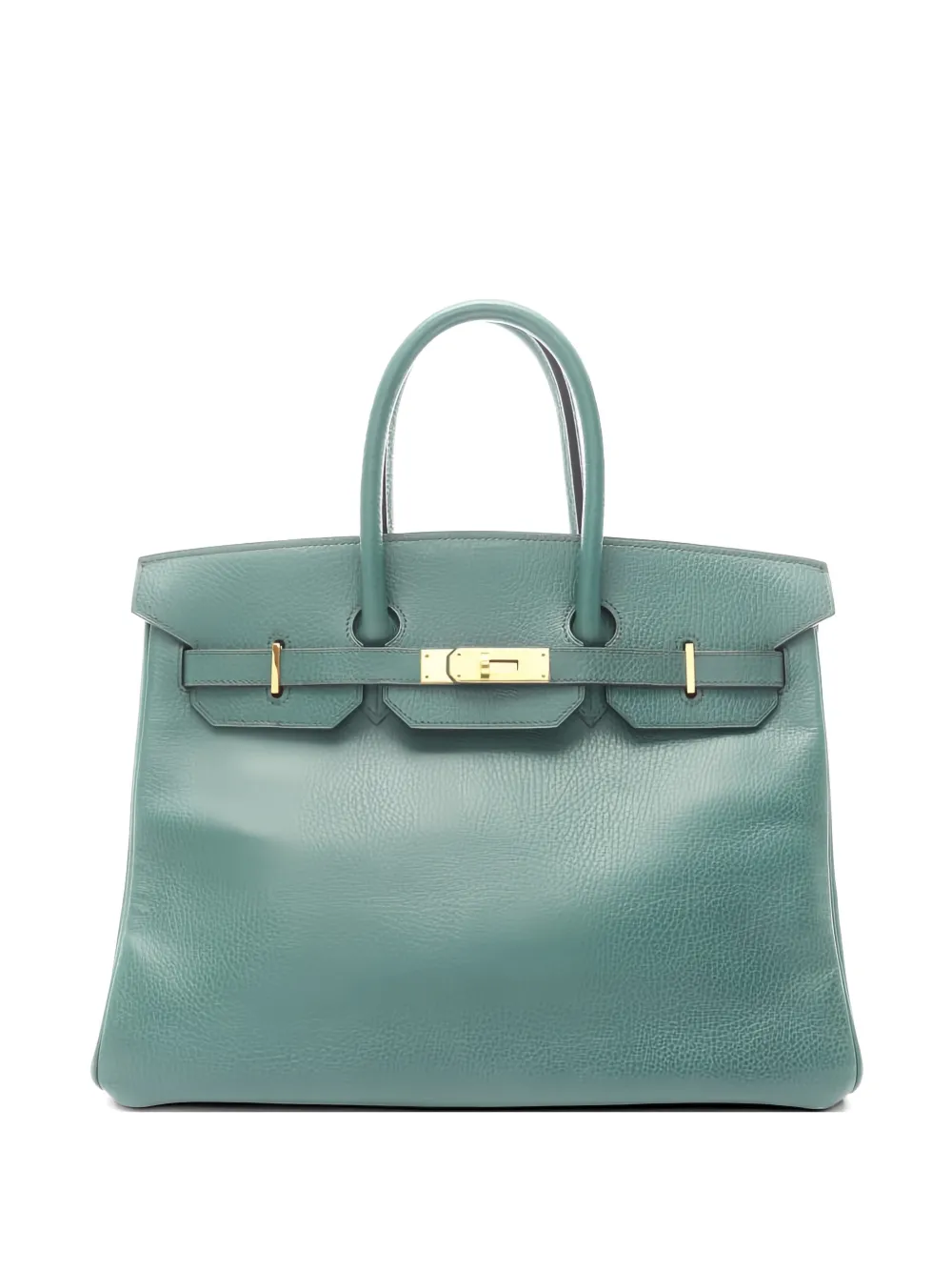 Hermès Pre-Owned 1994 35 Birkin vert vengal ardennes leather tote bag - Verde