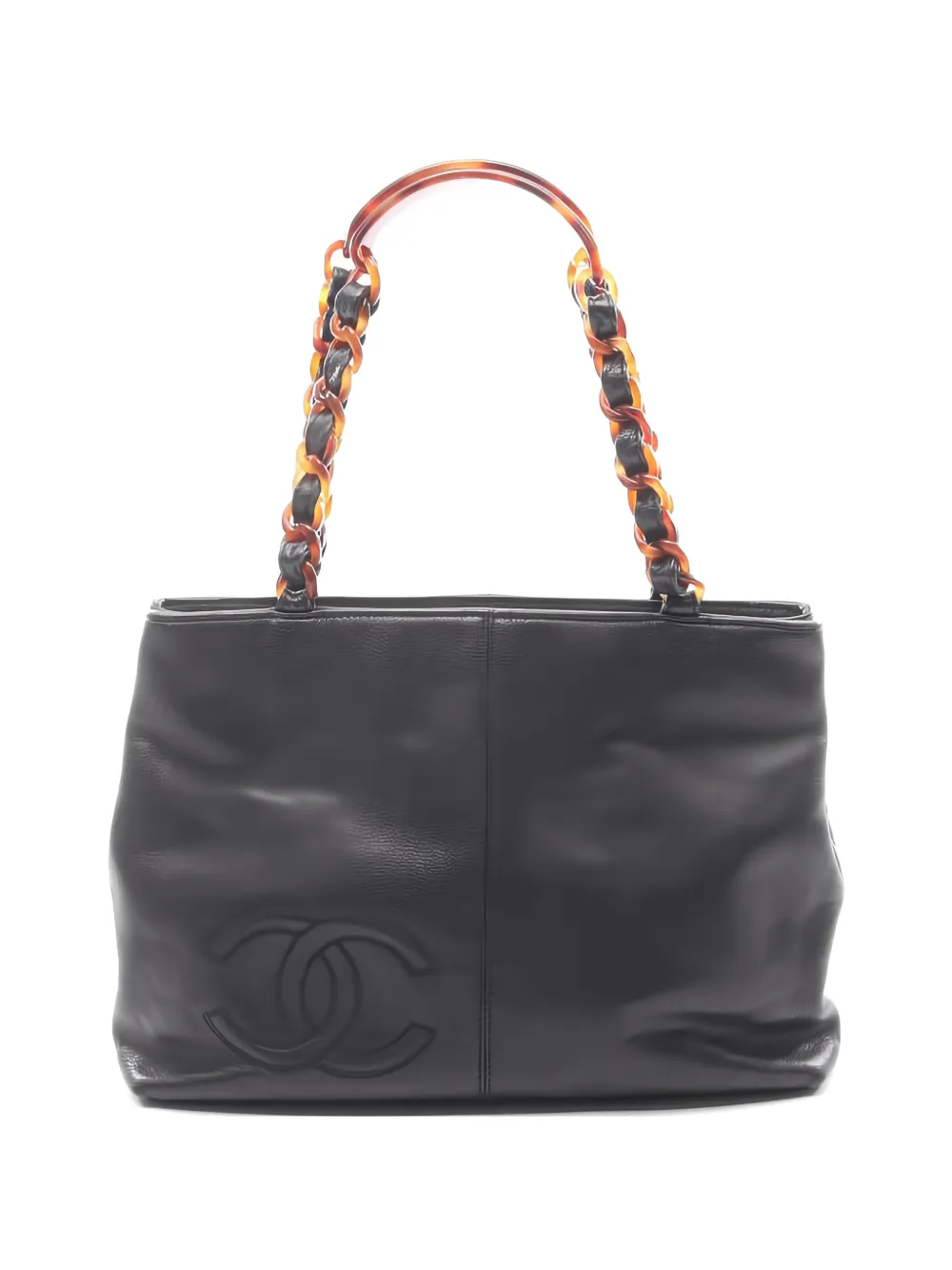 CHANEL Pre-Owned 2000-2002 Coco Mark leather shoulder bag - Nero