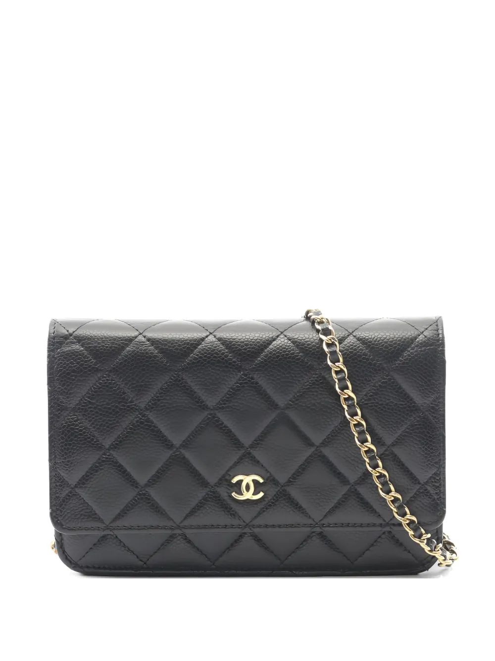 CHANEL Pre-Owned 2021 Matelasse quilted chain wallet - Nero