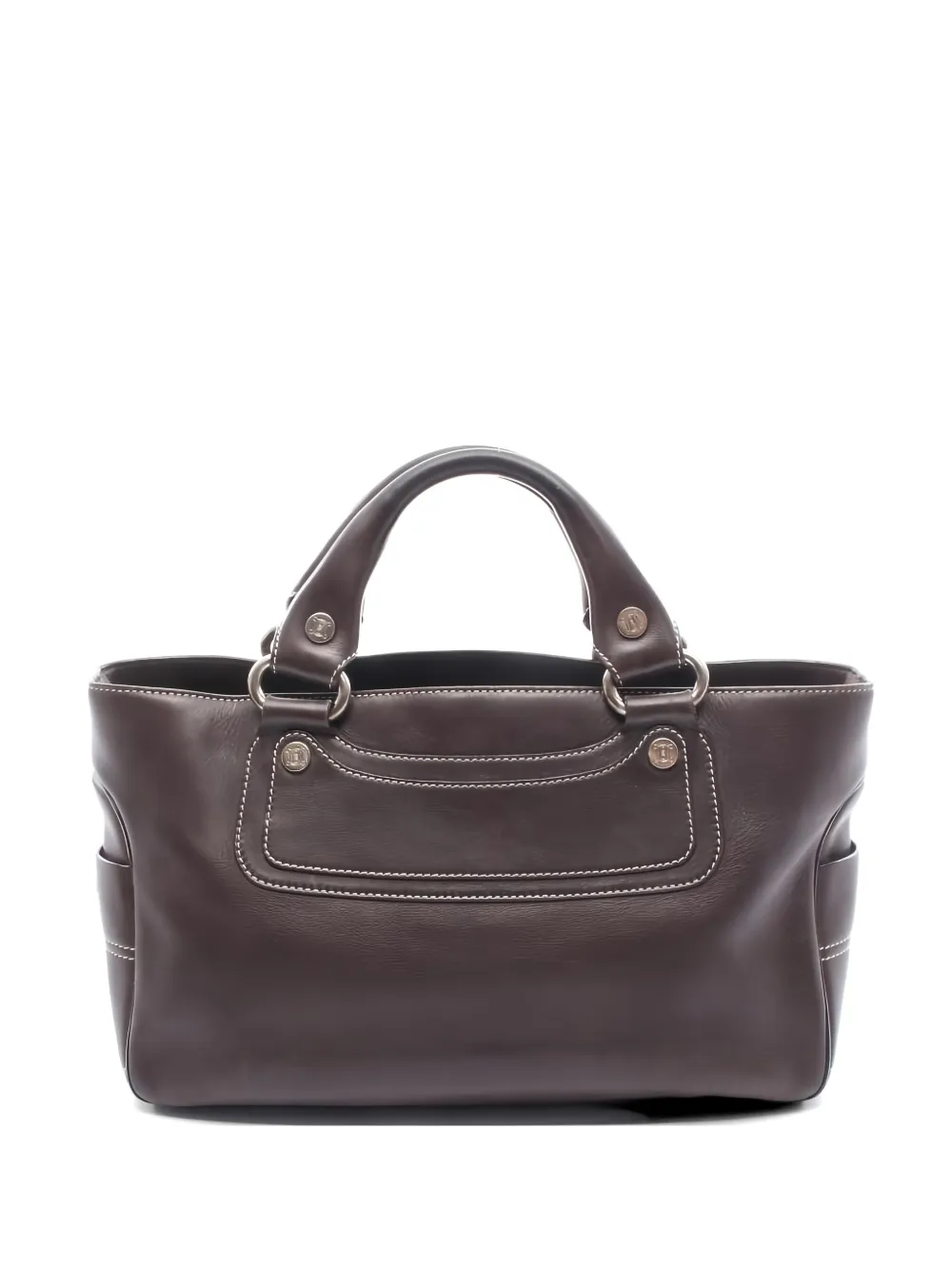 Celine Pre-Owned 2000s Boogie top handle leather handbag - Marrone