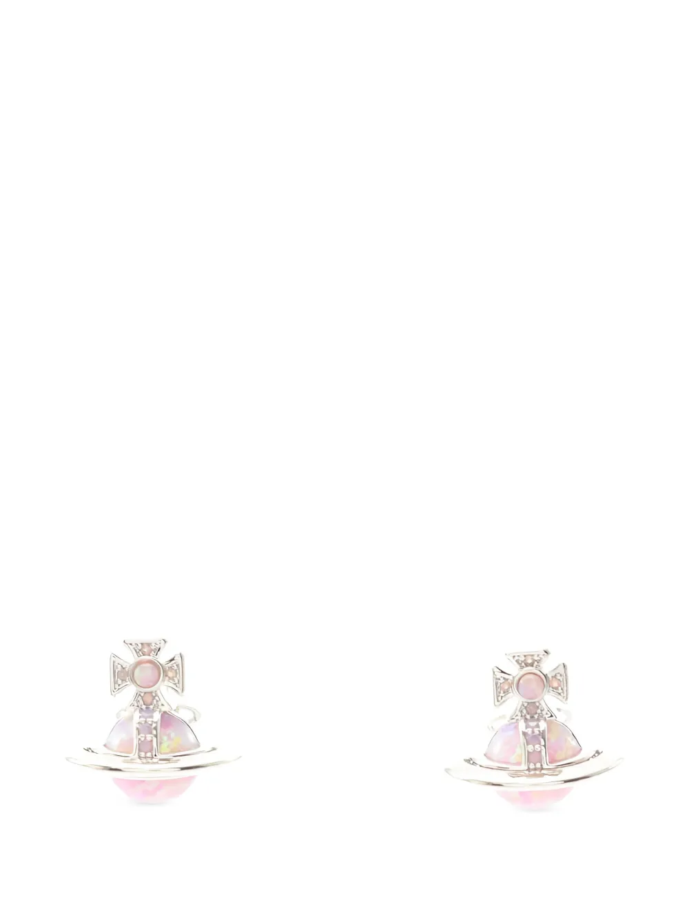 Vivienne Westwood Pre-Owned 2020s Franca orb-embellishment earrings - Argento