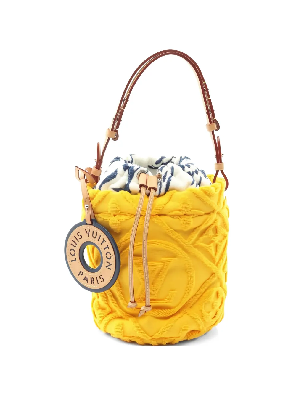 Louis Vuitton Pre-Owned 2021s Vacation logo-jacquard bucket bag - Giallo