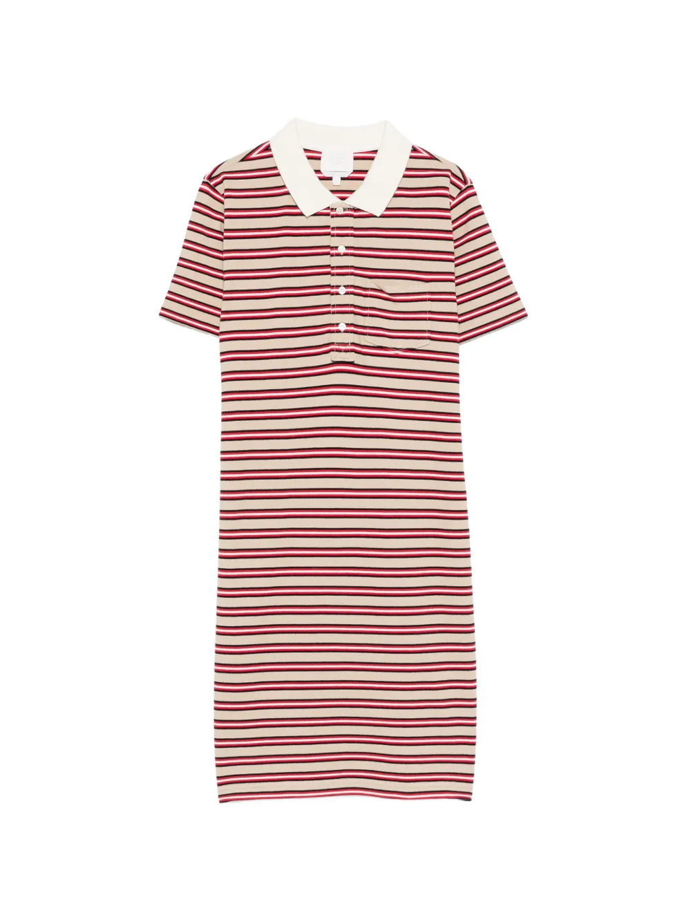 A.P.C. striped pocket mini dress - Neutrals