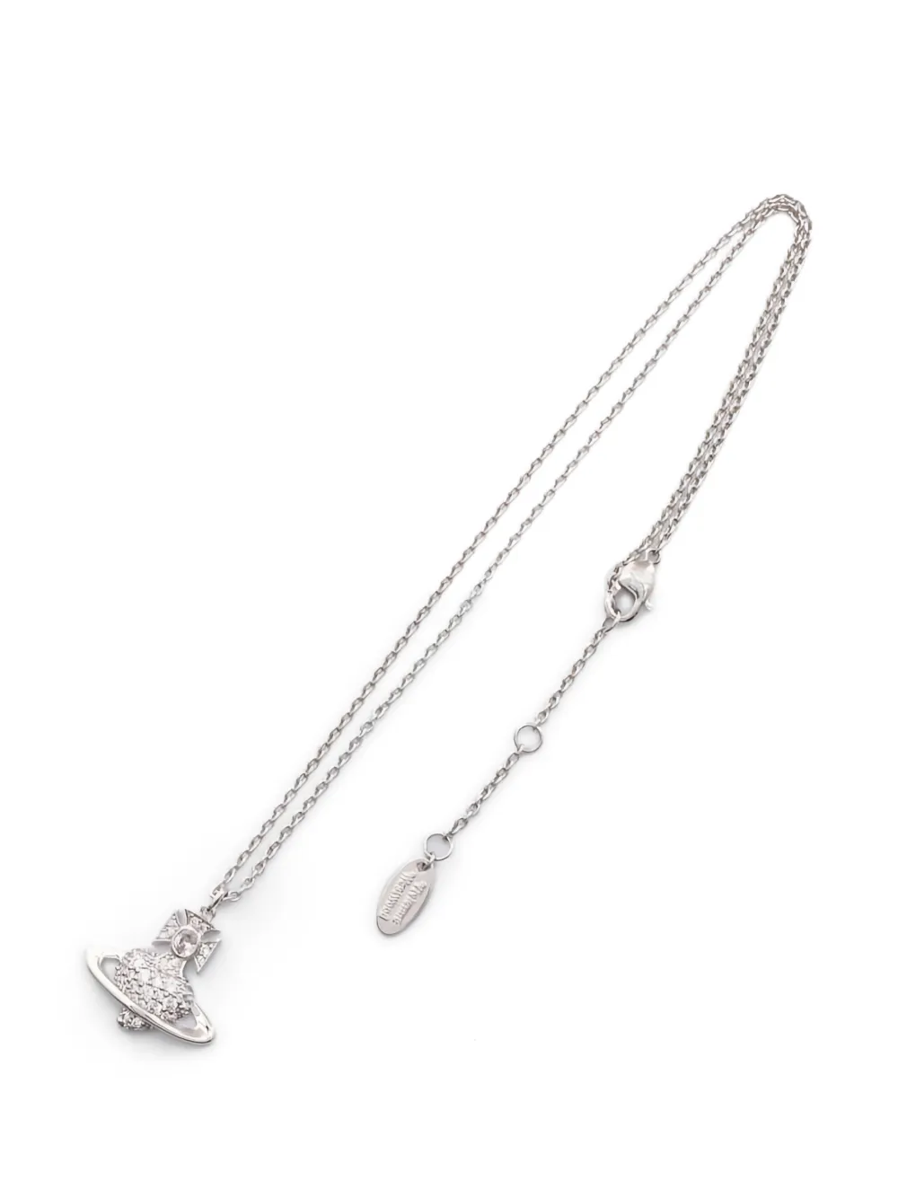 Vivienne Westwood Pre-Owned 2000s Agnatha orb rhinestone necklace - Argento