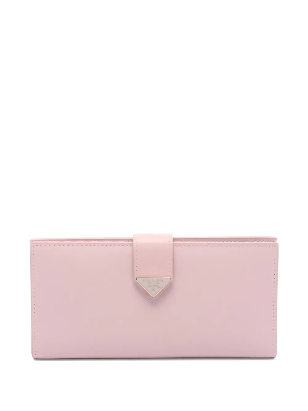 Prada Pre-Owned 2010s saffiano tab triangle logo bifold wallet - Rosa