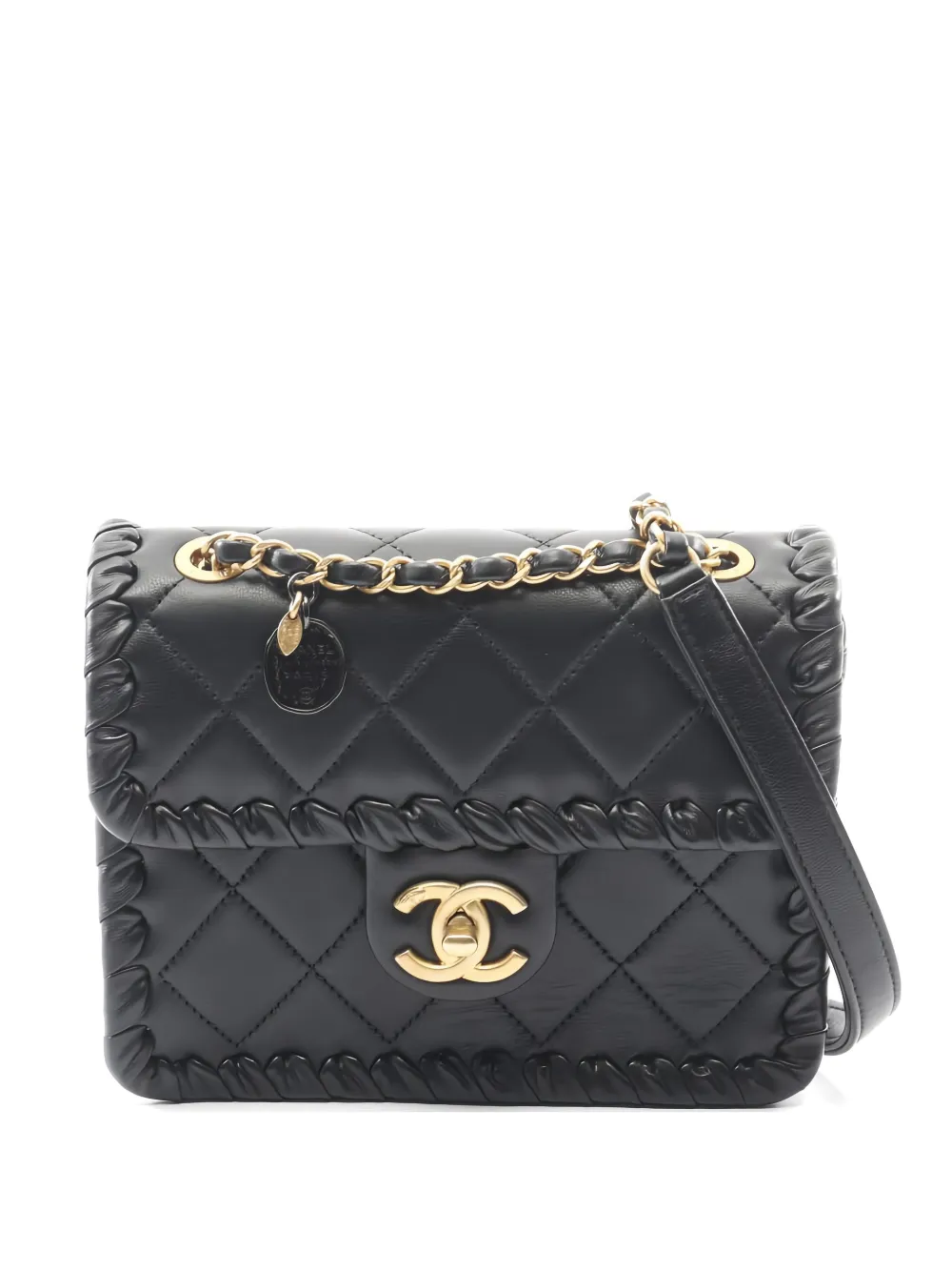 CHANEL Pre-Owned 2021 mini Double Chain shoulder bag - Nero