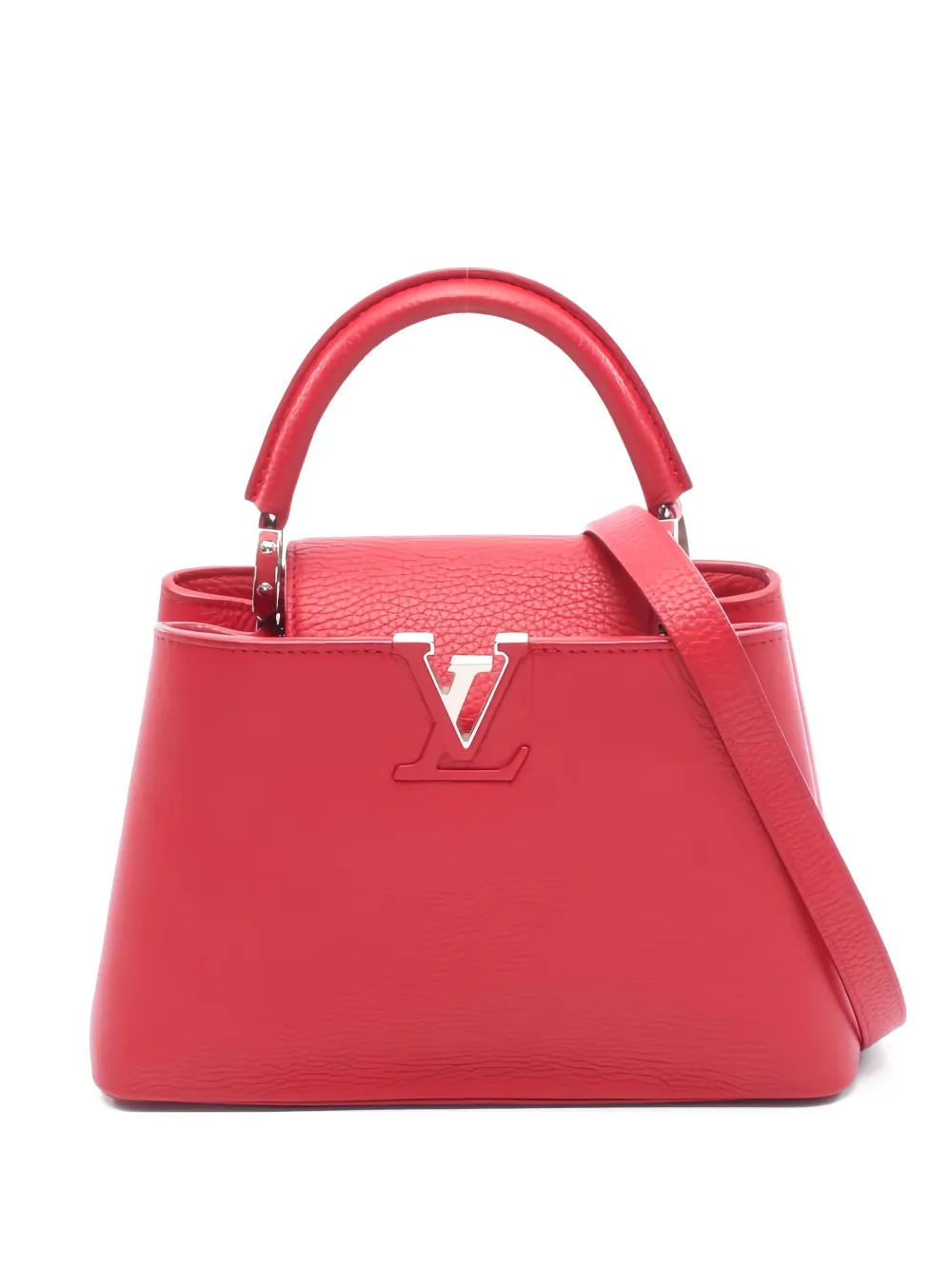 Louis Vuitton Pre-Owned 2017 Capucines BB Ruby top handle leather handbag - Rosso