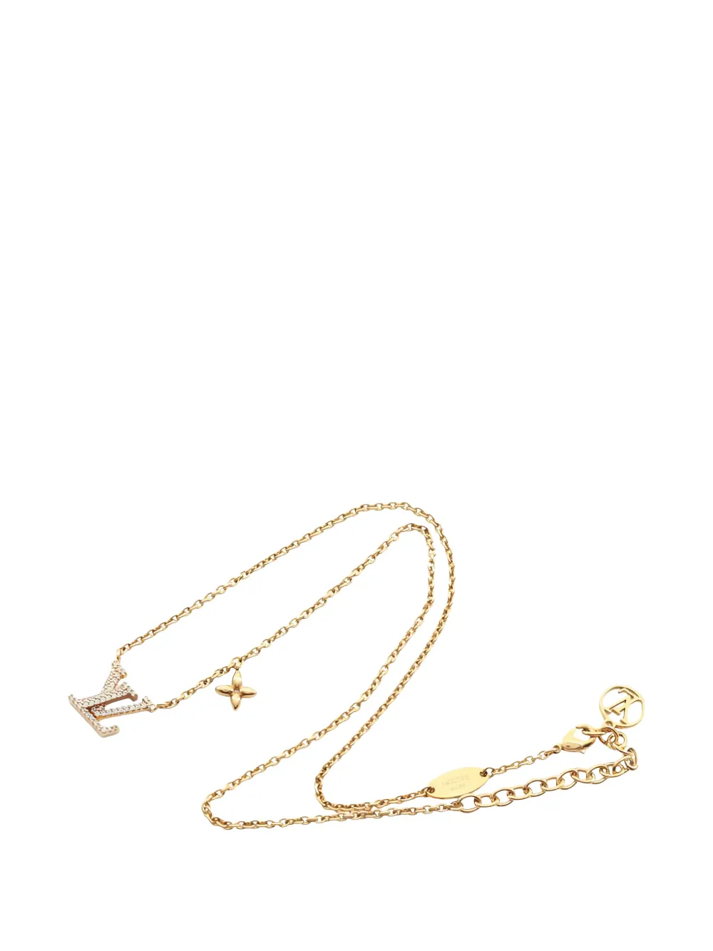 Louis Vuitton Pre-Owned 1910s logo-pendant necklace - Oro