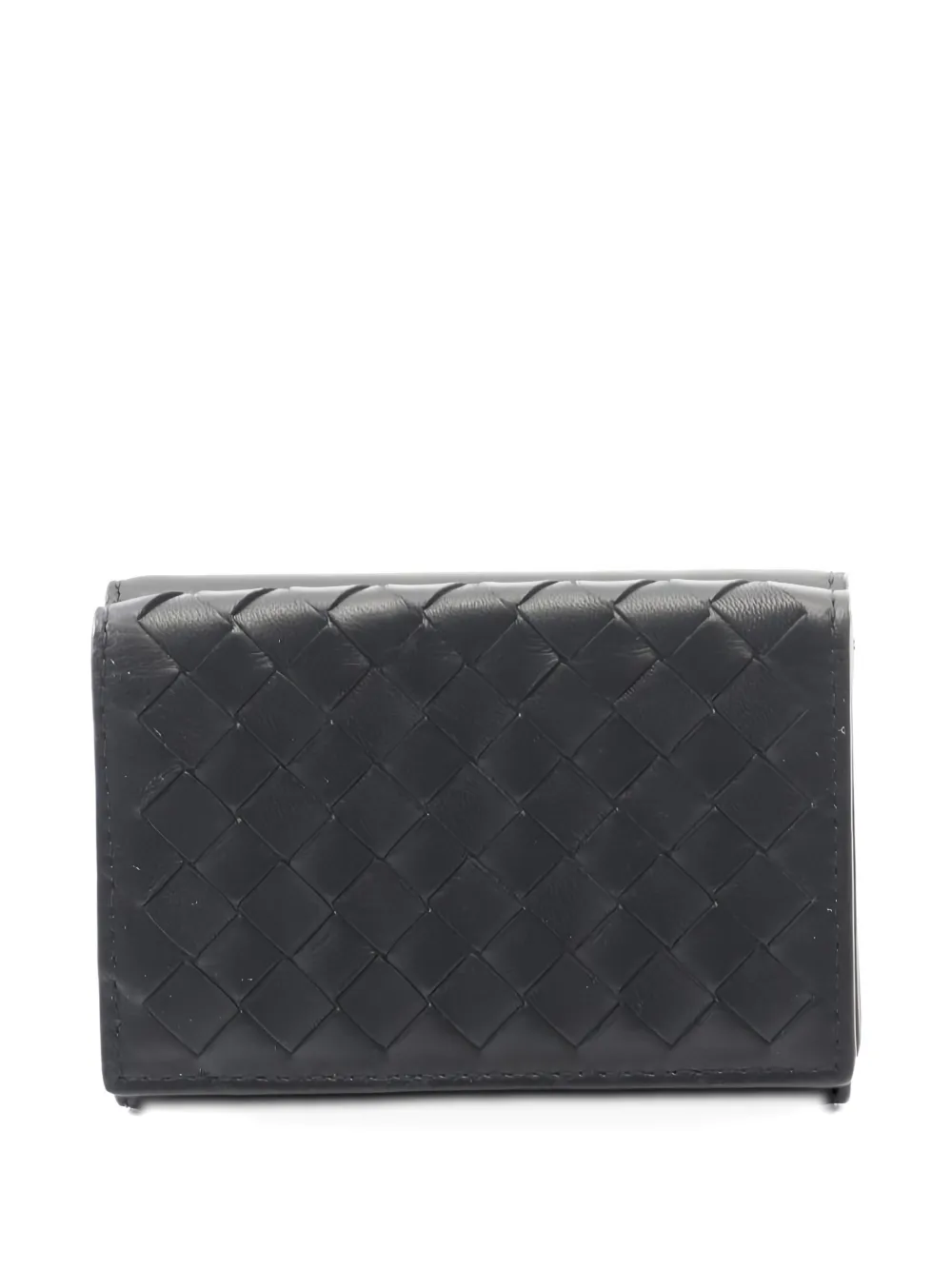 Bottega Veneta Pre-Owned 2010s intrecciato trifold leather wallet - Nero