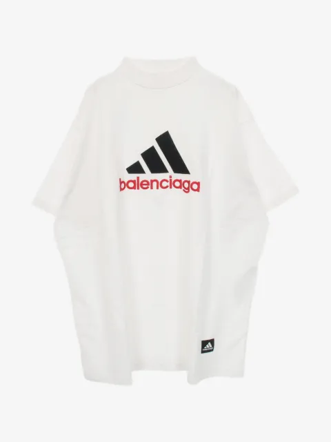 Balenciaga Pre-Owned x Adidas 2000 logo-embroidered T-shirt
