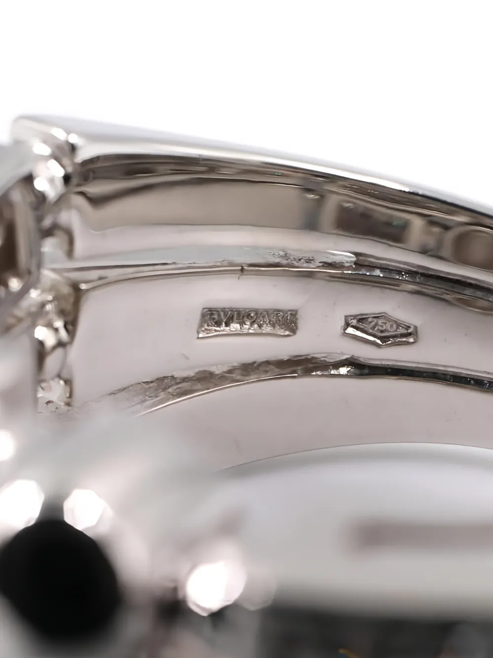 Bvlgari Pre-owned 2010s Allegra Triple Band Diamond Ring in Silver, view 4