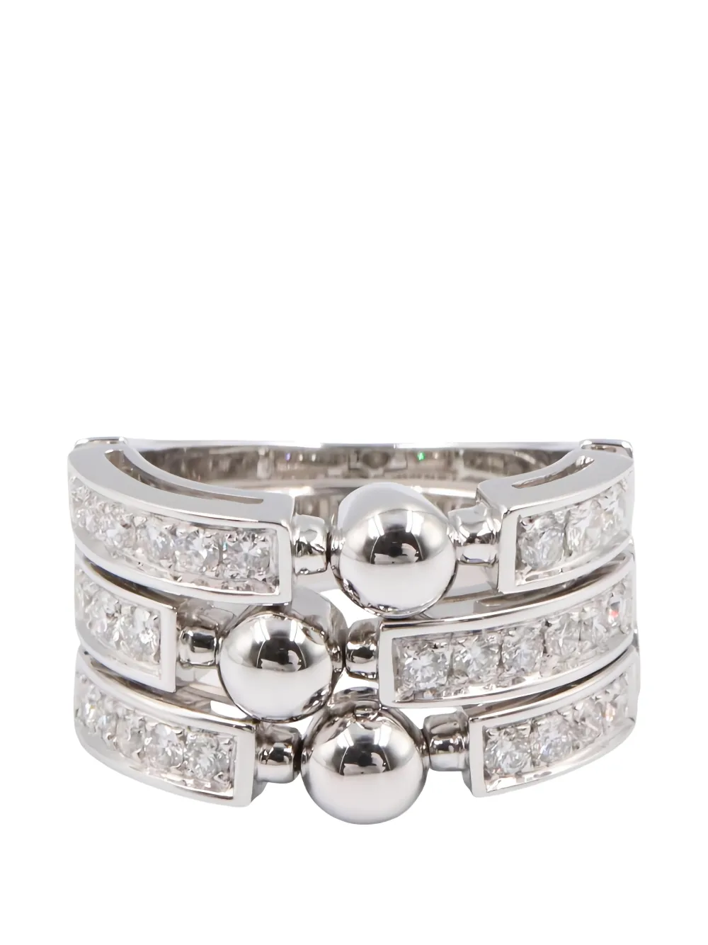Bvlgari Pre-Owned 2010s Allegra Triple Band diamond ring - Argento