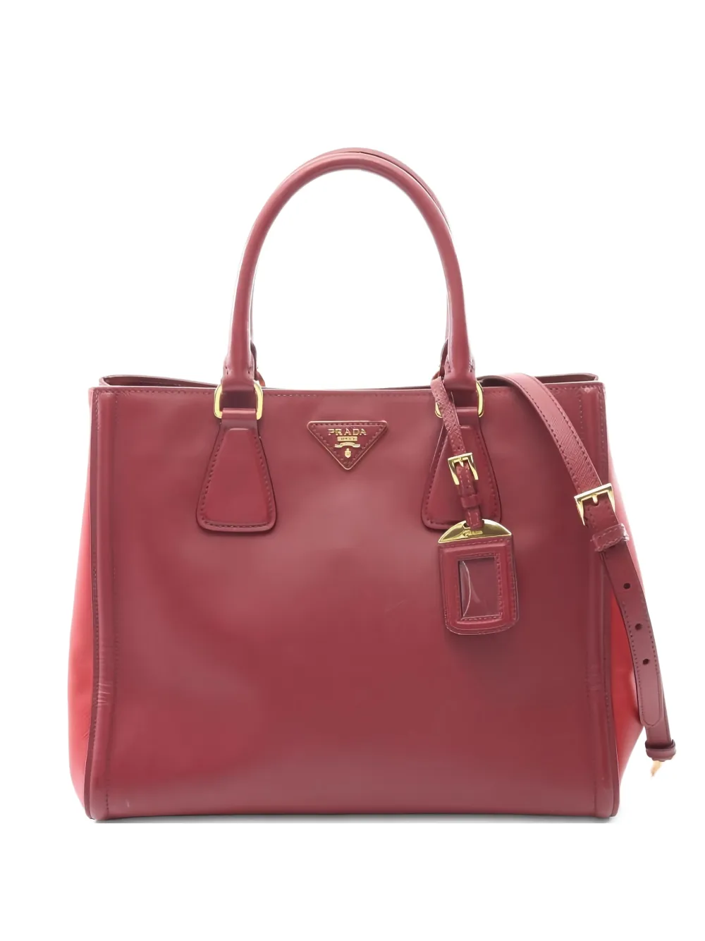 Prada Pre-Owned 2000s triangle-logo leather handbag - Red