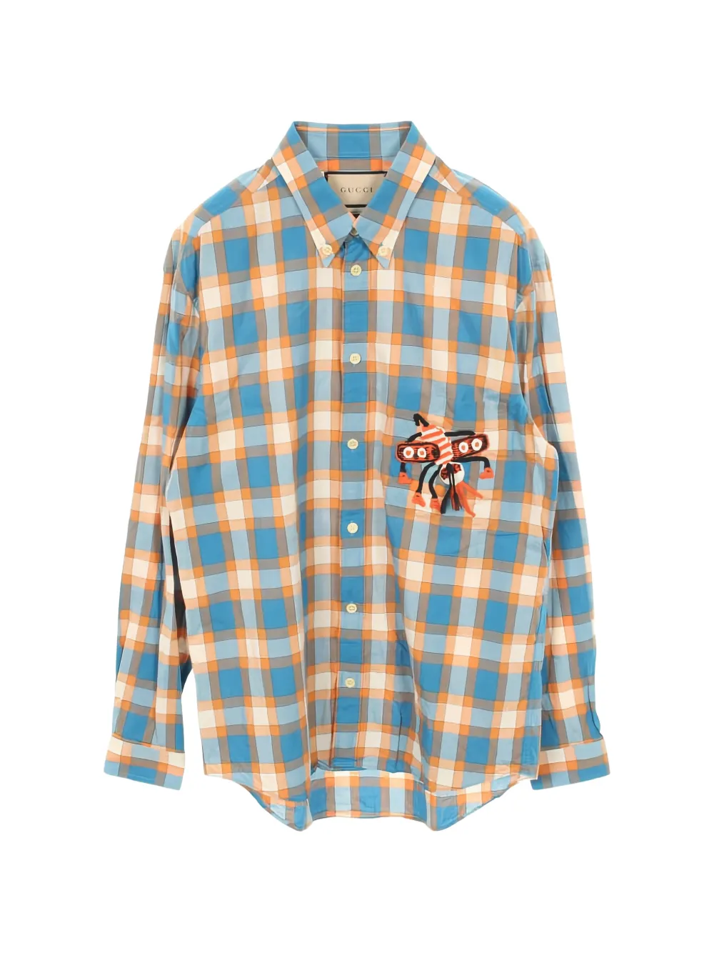 Gucci Pre-Owned Camicia con ricamo Freyja Hartas anni 2010 - Blu