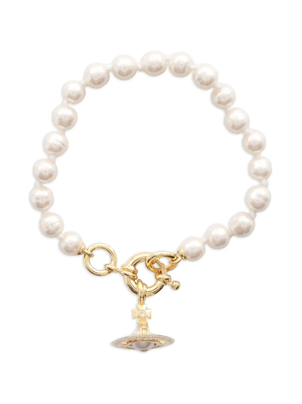 Vivienne Westwood Pre-Owned 2020s Aleksa pearl bracelet - Oro