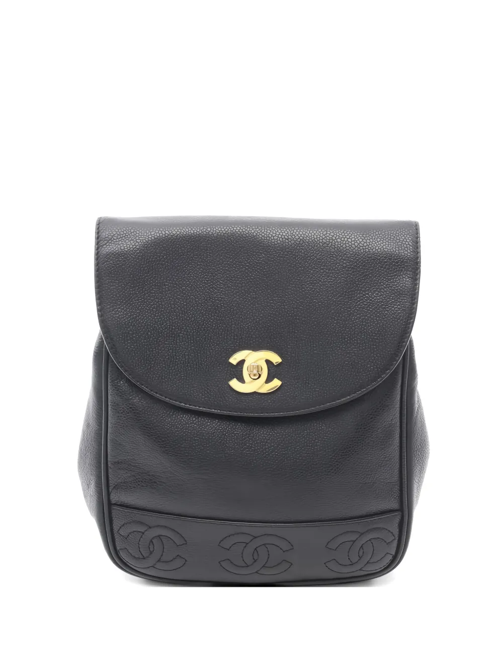 CHANEL Pre-Owned 2020s Triple Coco Mark backpack - Nero