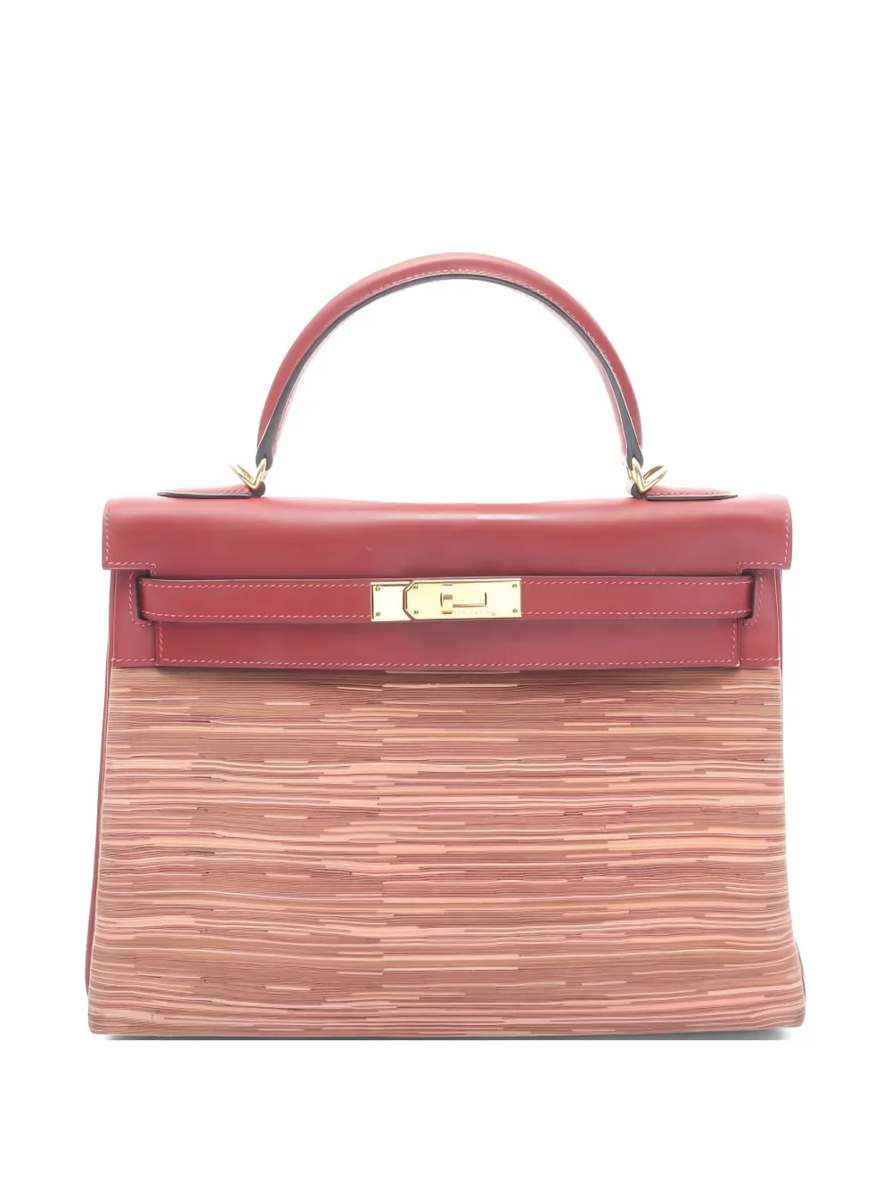 Hermès Pre-Owned 2001 Kelly32 vibrato veau chamonix tote bag - Rosso