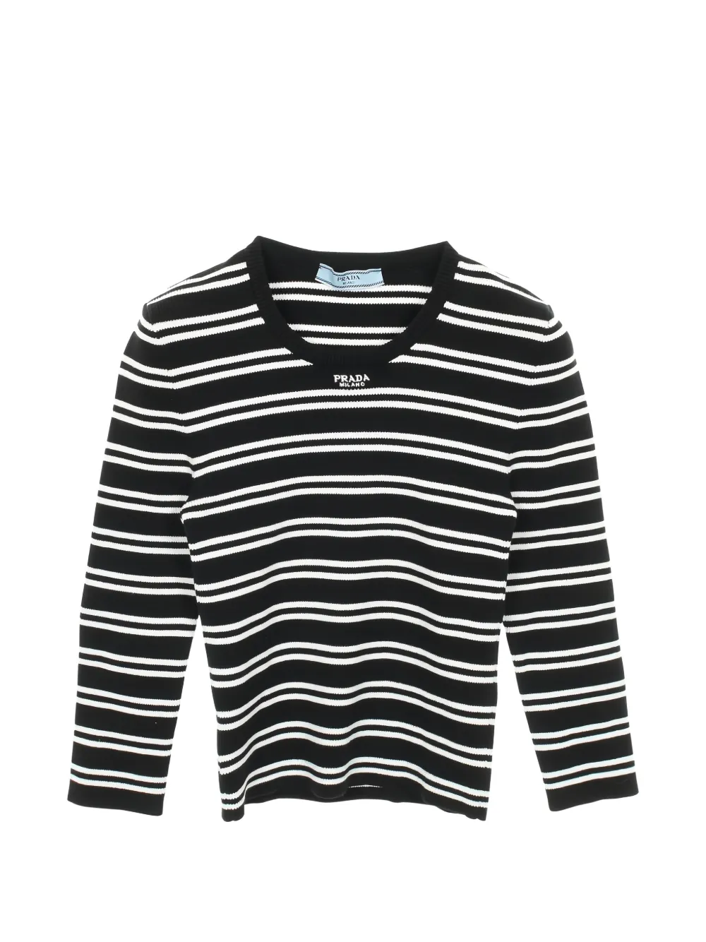 Prada Pre-Owned Top con logo anni 2010 - Nero