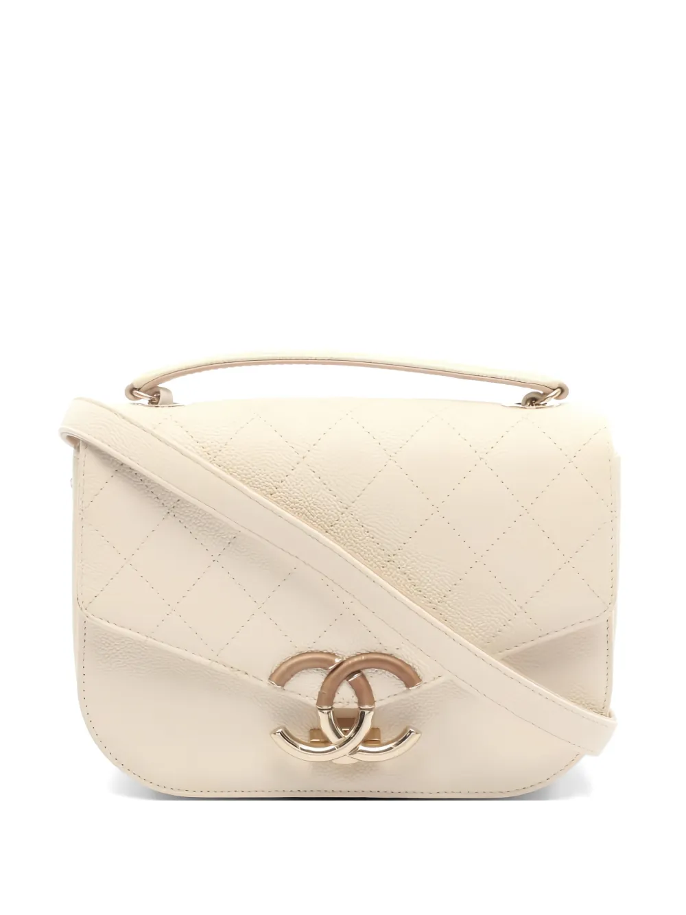 CHANEL Pre-Owned 2018 Coco Mark quilted top-handle tote bag - Toni neutri