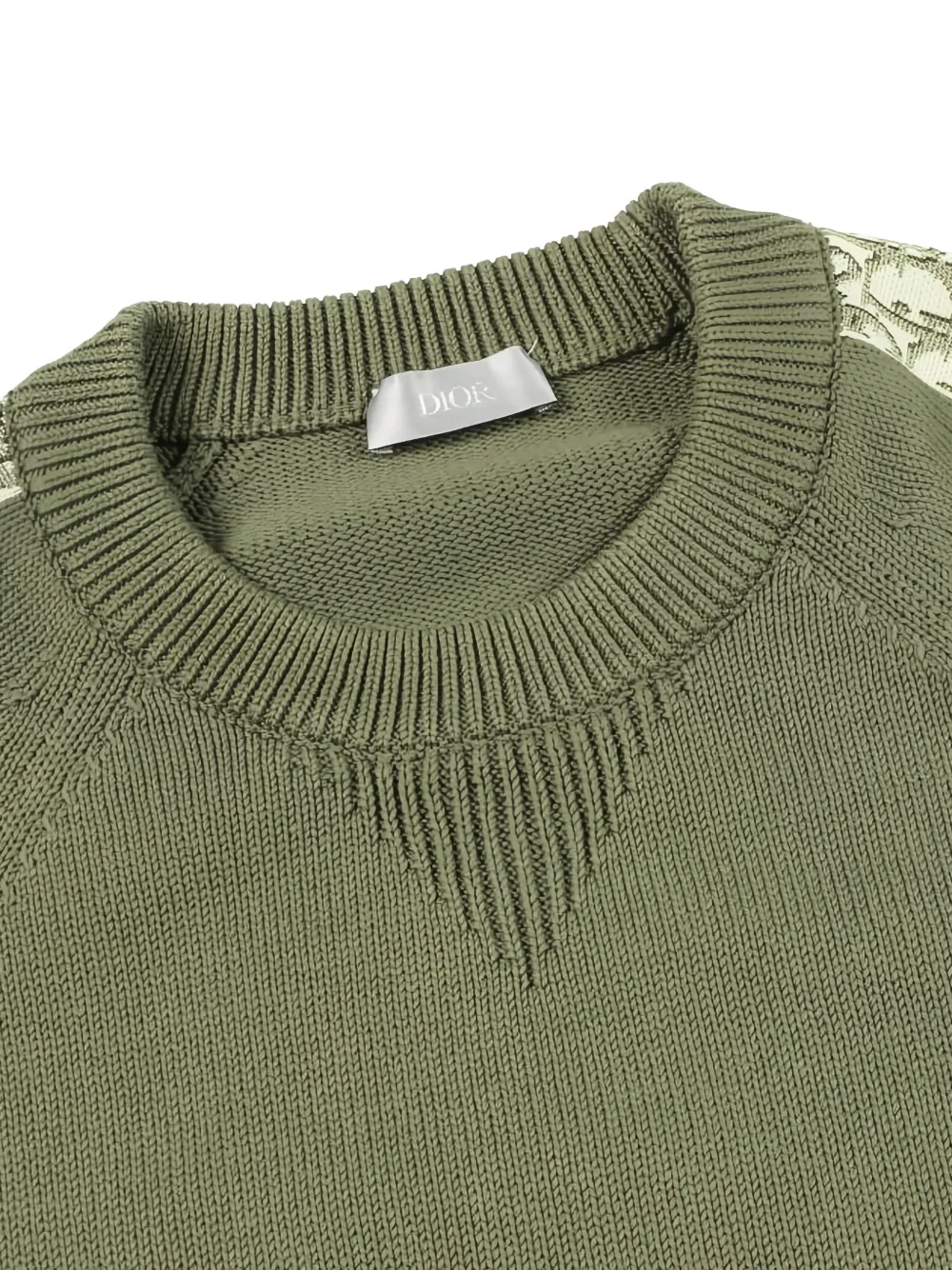 Christian Dior Pre-Owned 2010s Oblique crew-neck Sweater | Green
