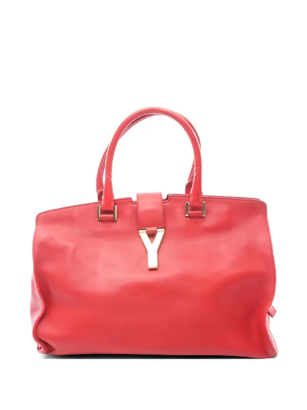 Saint Laurent Pre-Owned 2000s カバ レザーハンドバッグ | レッド 