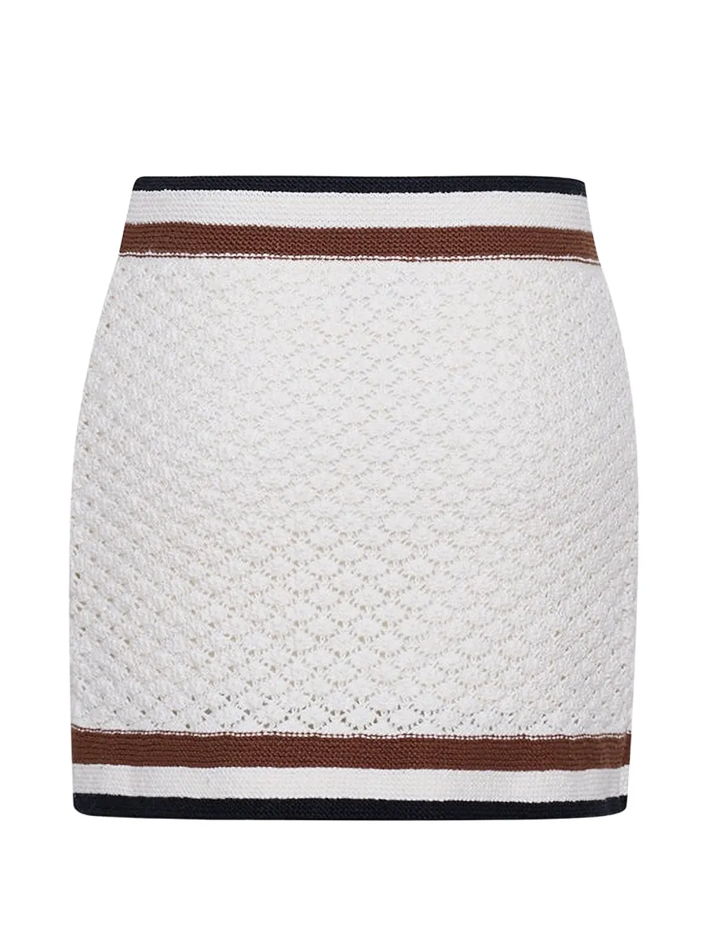 Cara Cara Netti crochet pocket skirt - Bianco