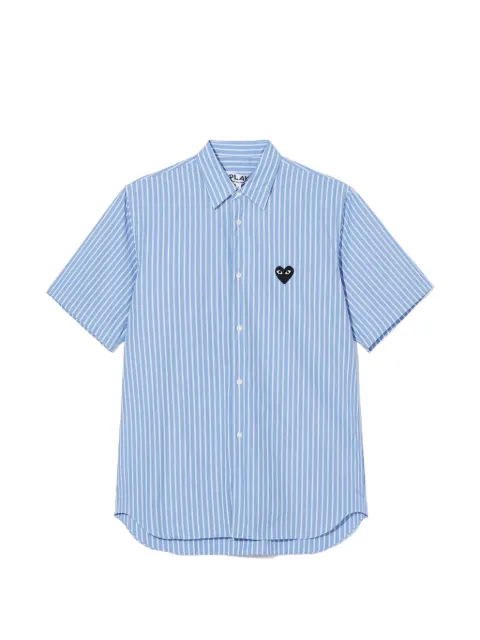 Comme Des Garçons Play 条纹心形贴花衬衫