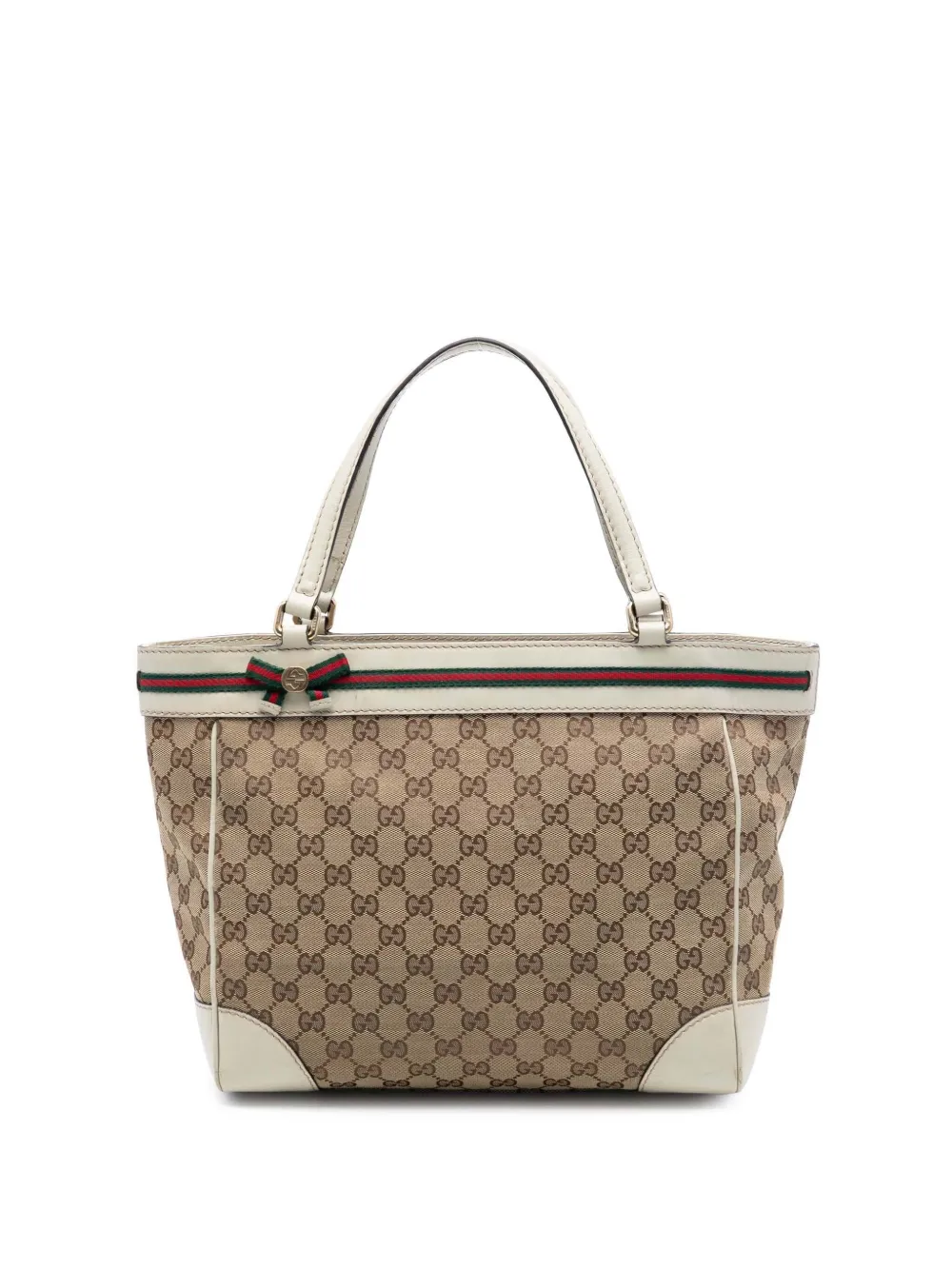 Gucci Pre-Owned 2016-2026 GG Canvas Web Mayfair tote bag - Marrone