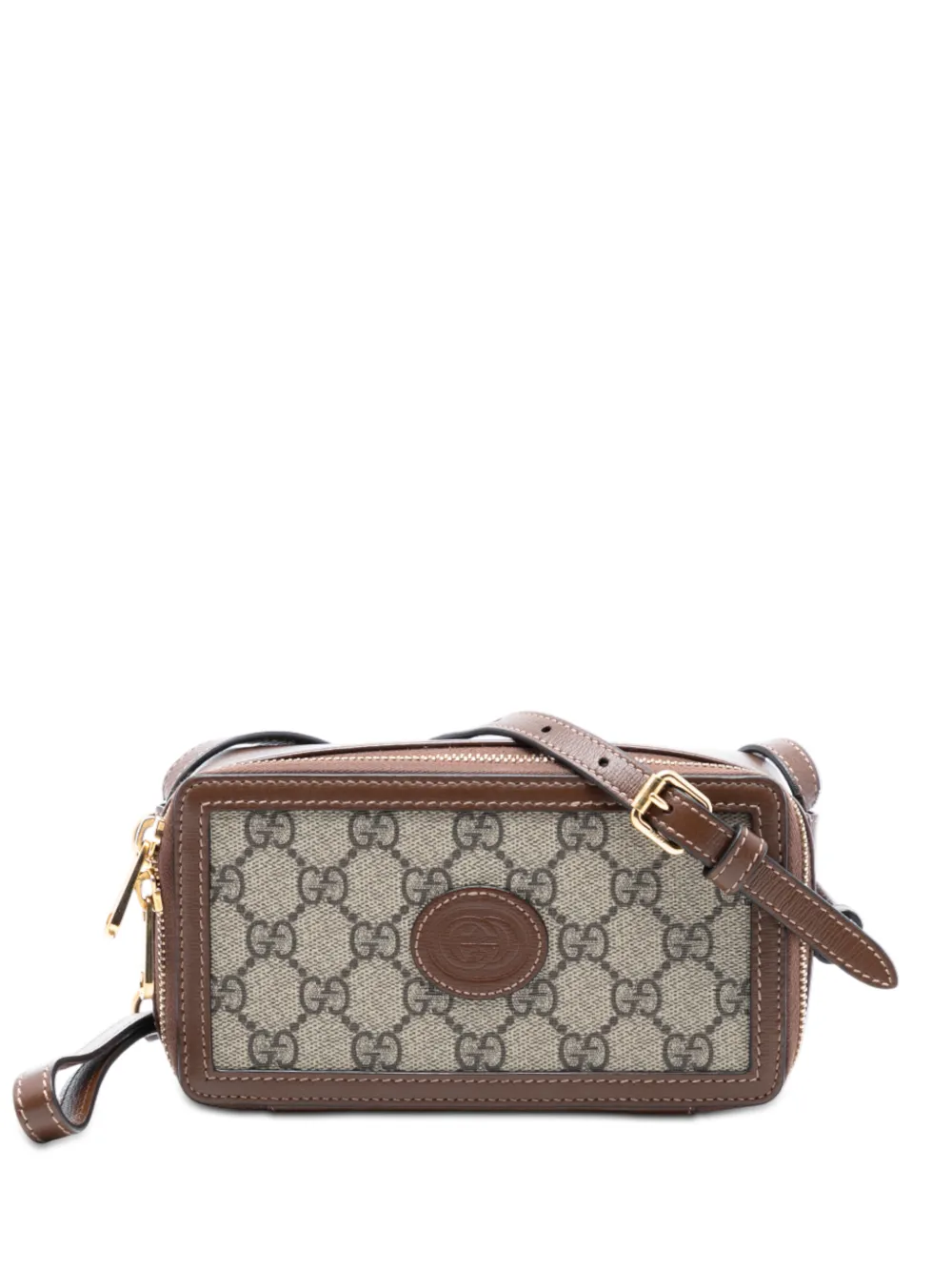Gucci Pre-Owned 2000-2015 GG Supreme Interlocking G crossbody bag - Marrone