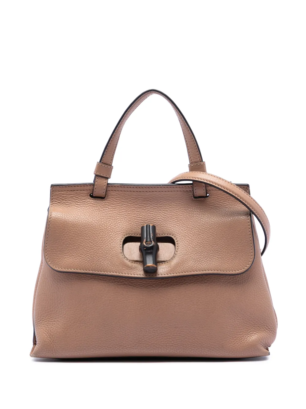Gucci Pre-Owned 2016-2026 Small Leather Bamboo Daily satchel - Marrone