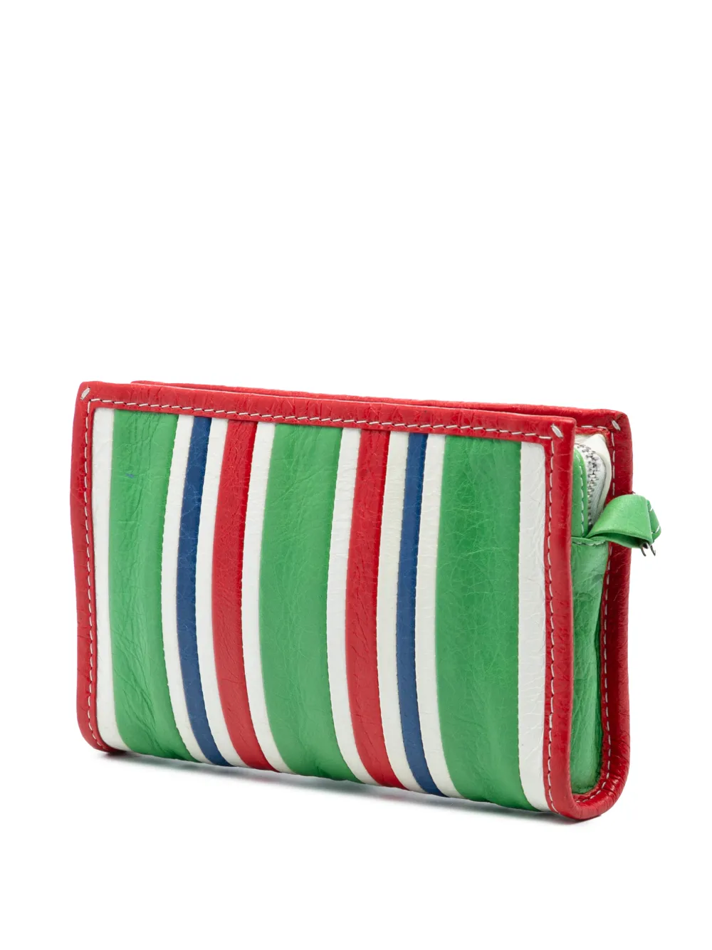  Balenciaga Pre-owned 2017 Lambskin Bazar Crossbody Bag - Green 
