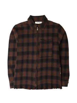 KAMIYA Hooded Checked Shirt | Black | FARFETCH