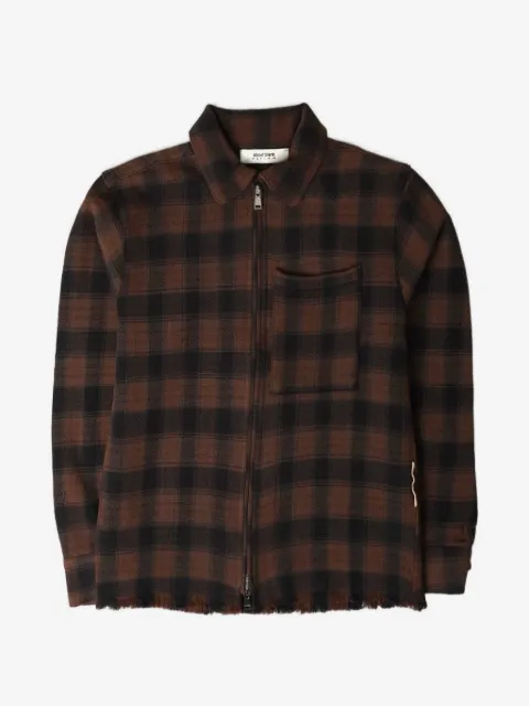 ABOUTBLANK plaid zipped shirt