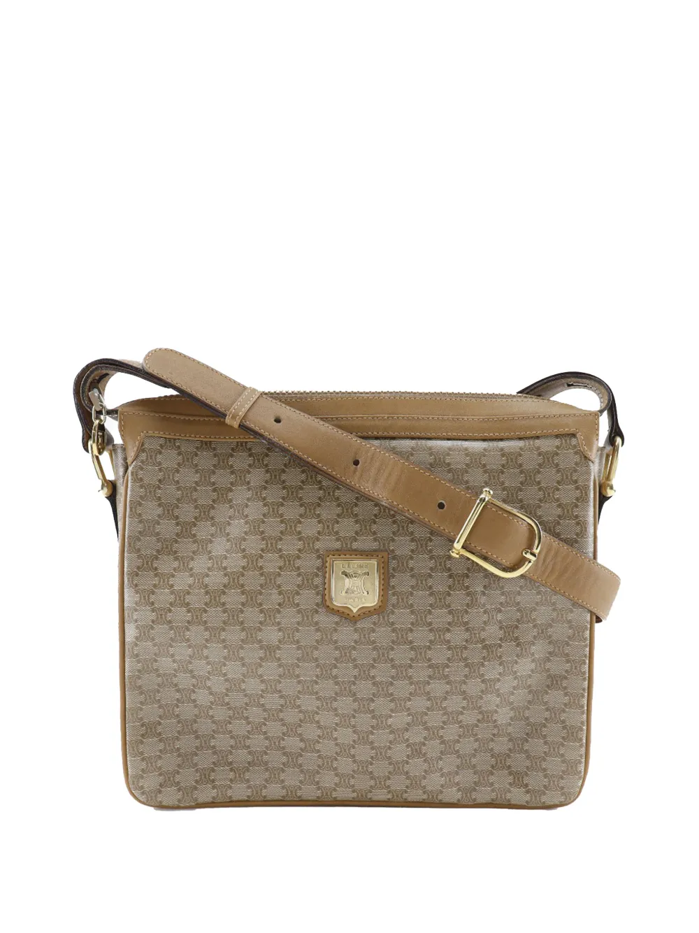 Celine Pre-Owned 20th Century Macadam Coated Canvas crossbody bag - Marrone