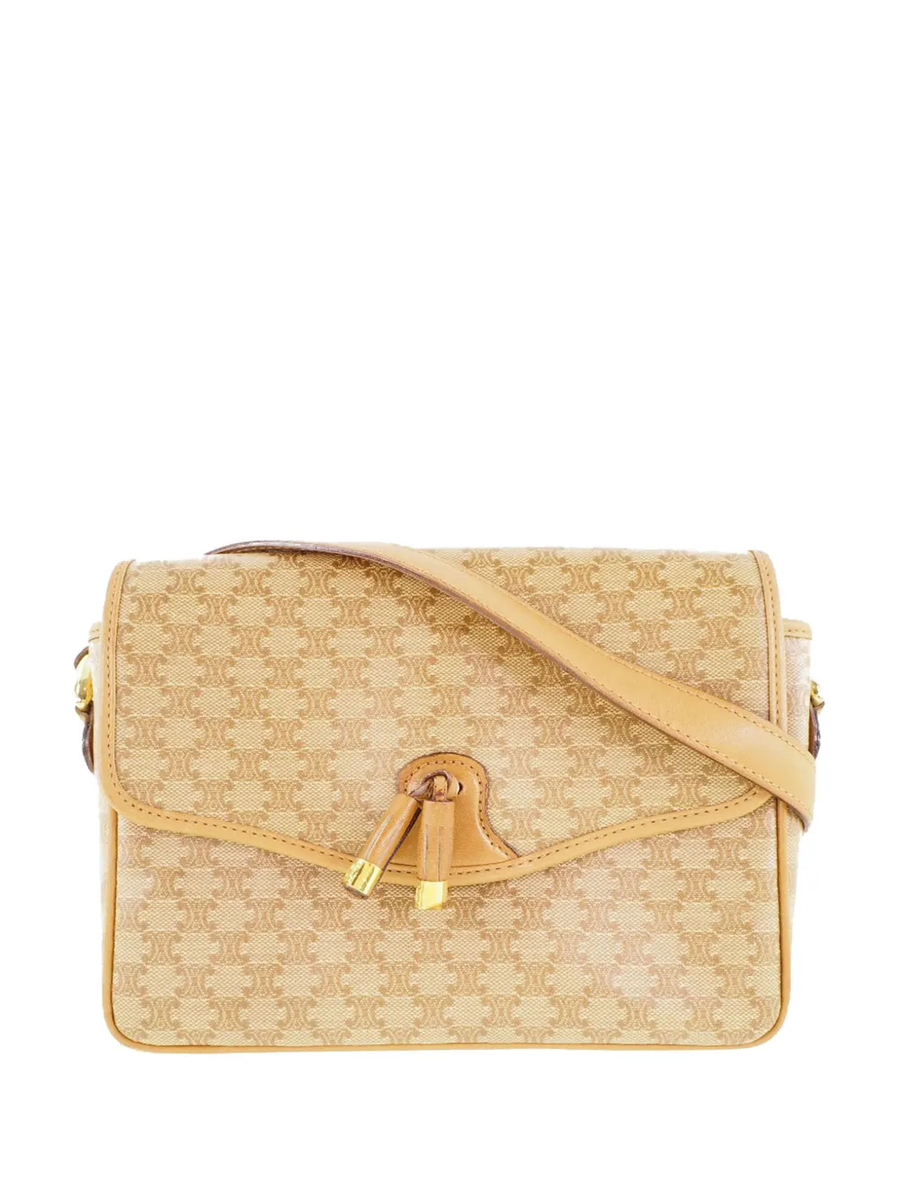 Celine Pre-Owned 1990-2000 Macadam Coated Canvas crossbody bag - Braun