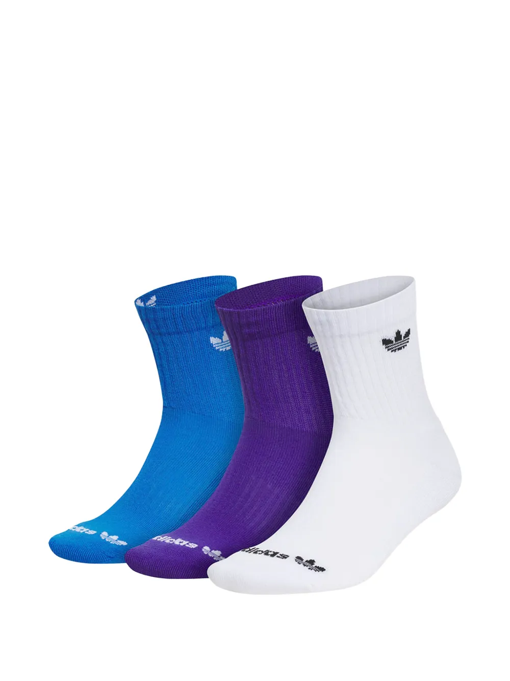 adidas Trefoil high-quarter socks (set of three) - Blu