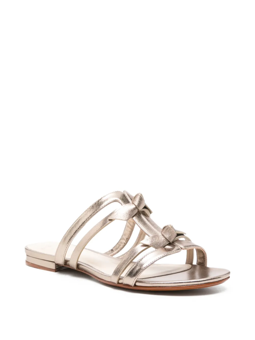 Alexandre Birman Slim Clarita gekooide sandalen met strik Goud