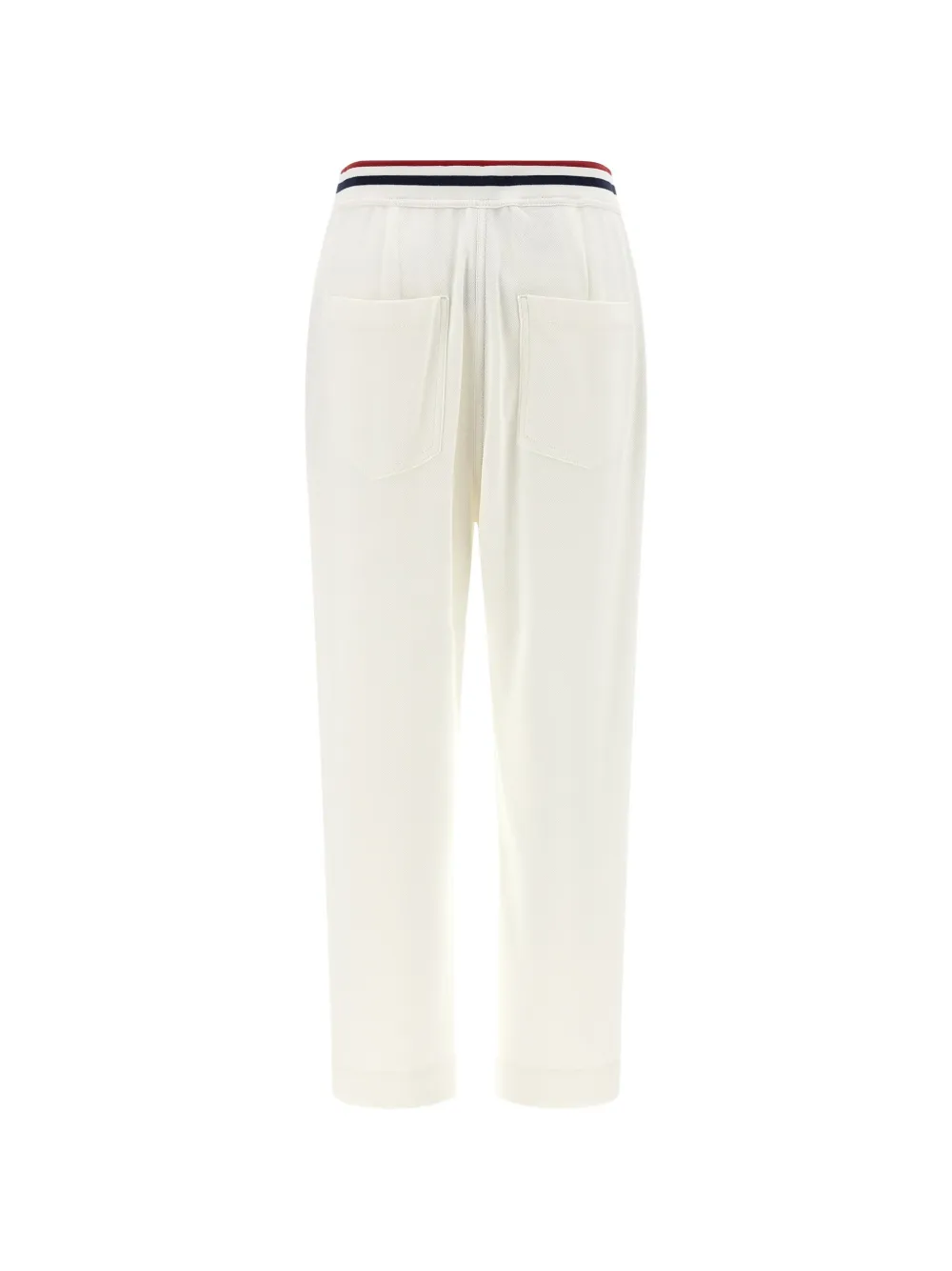  Brunello Cucinelli Tricolour Elastic Band Joggers - White 