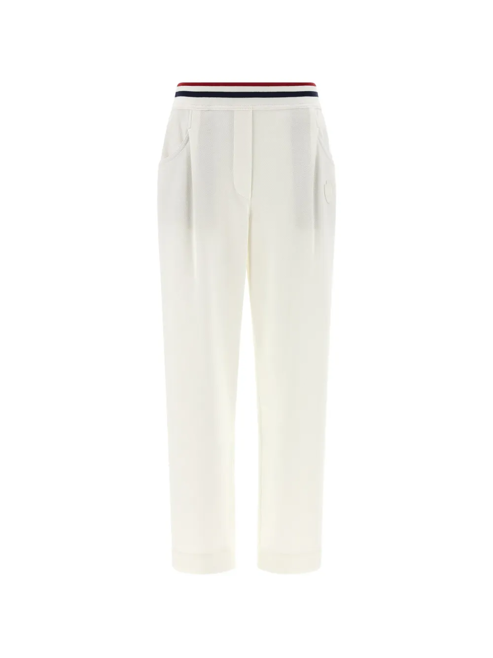 Brunello Cucinelli tricolour elastic band joggers - Bianco