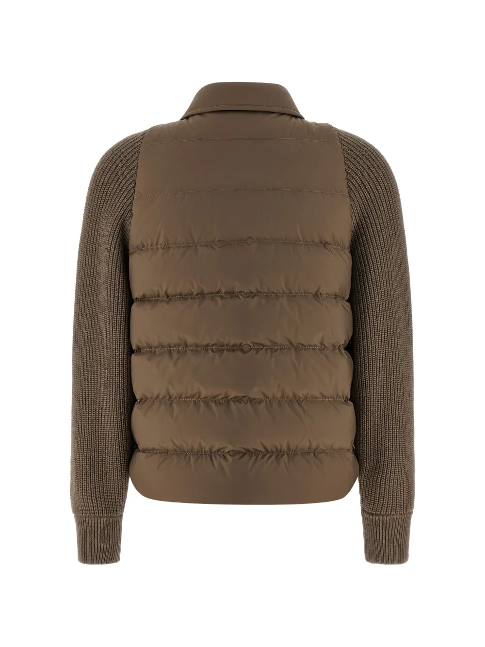  Brunello Cucinelli Ribbed-sleeve Quilted Jacket - Brown 