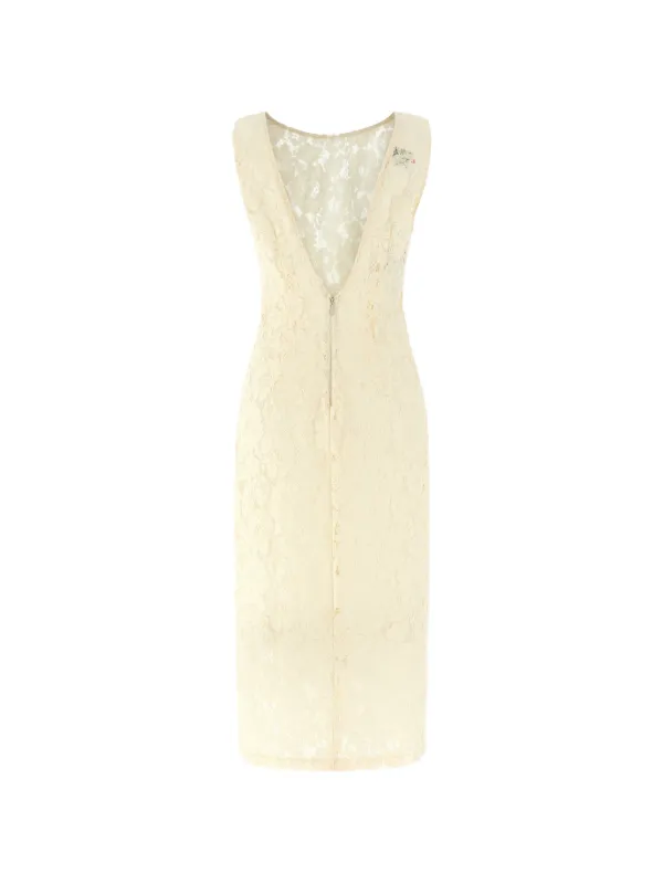 white midi dress with split Halter Neck Backless Split Midi Dress