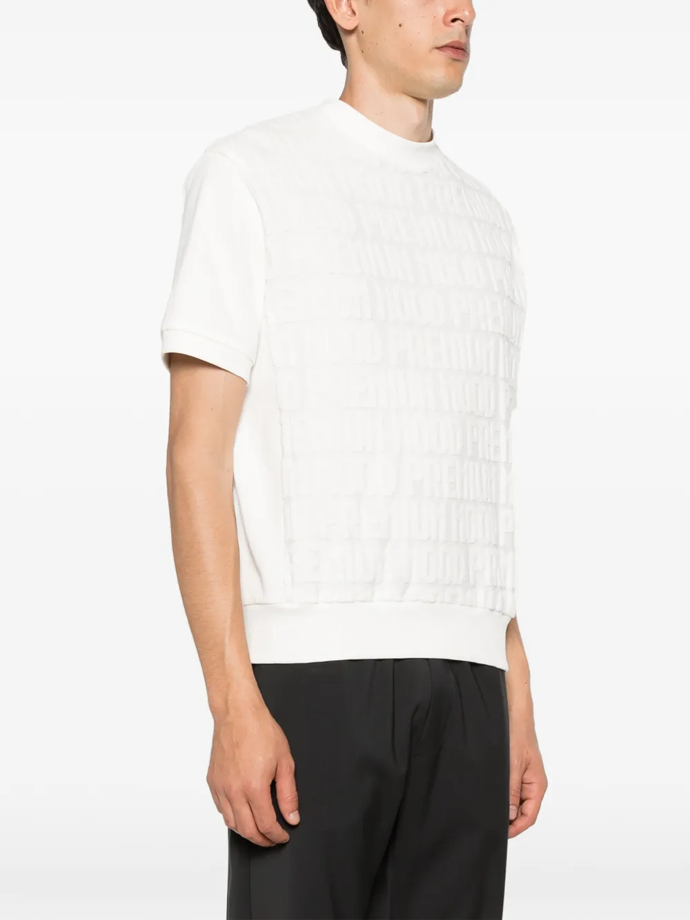  Pmds Branding Textured Short-sleeve T-shirt - White 