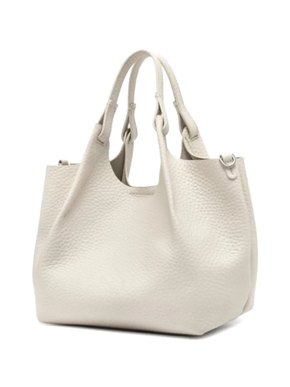 GIANNI CHIARINI Dua leren shopper Wit