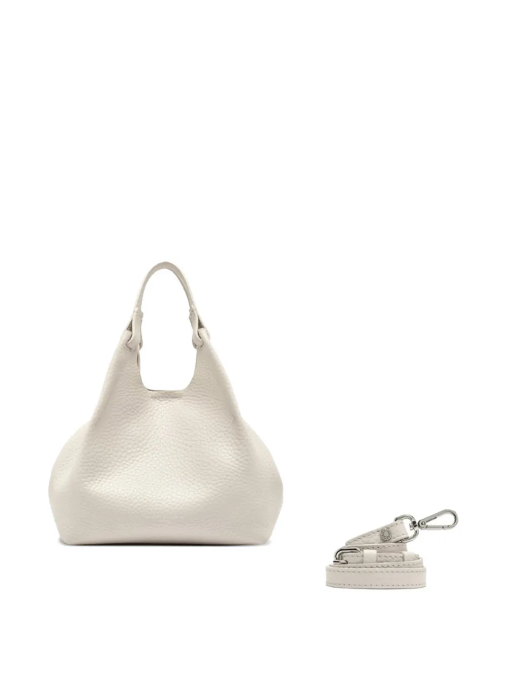 GIANNI CHIARINI Dua leren shopper Wit