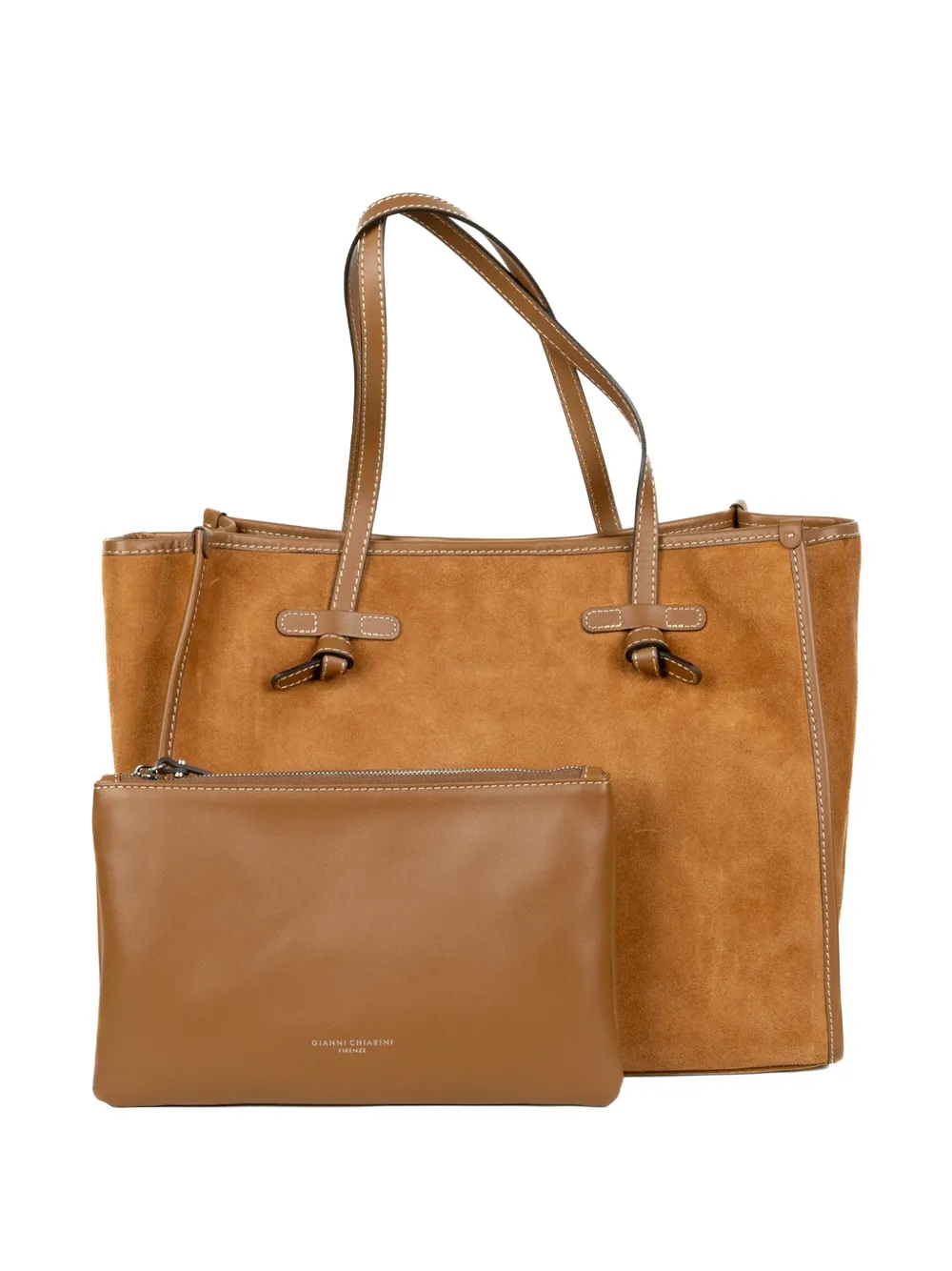 GIANNI CHIARINI tie-fastening tote bag - Marrone