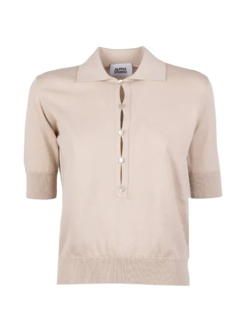 ALPHA STUDIO button polo top