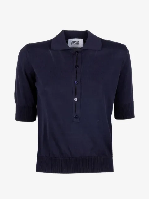 ALPHA STUDIO top con cuello tipo polo