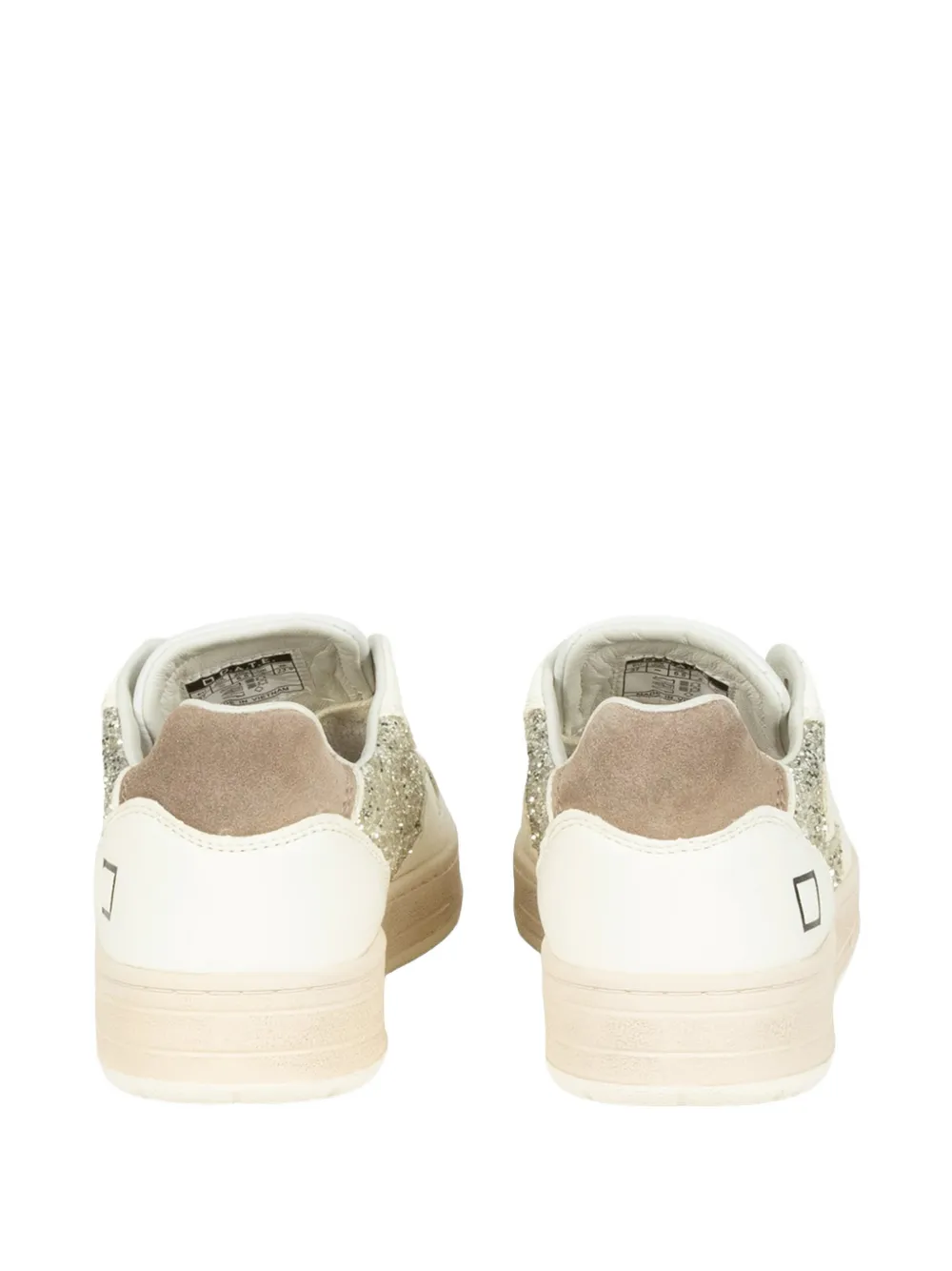 D.A.T.E. Court 2.0 sneakers met glitter Beige