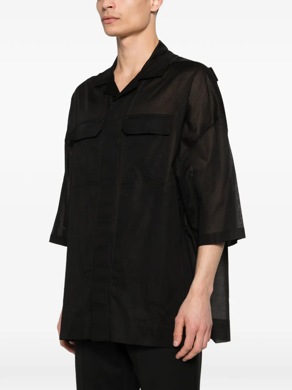 Rick Owens Overhemd met borstzak Zwart